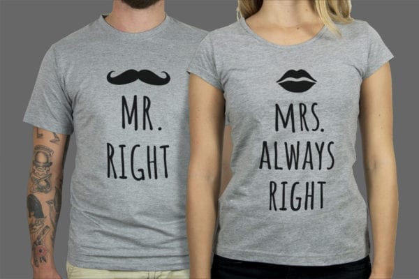 Majice ili dukse Mr Mrs Right 1