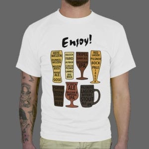 Majica ili Hoodie Beer Enjoy 1 bijela